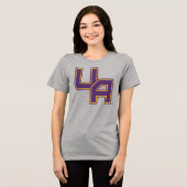 Universität Albany - Initials-Logo Tri-Blend Shirt (Vorderseite voll)