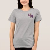 Universität Albany - Initials-Logo Tri-Blend Shirt (Vorderseite)