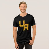 Universität Albany - Initials-Logo Tri-Blend Shirt (Vorderseite voll)