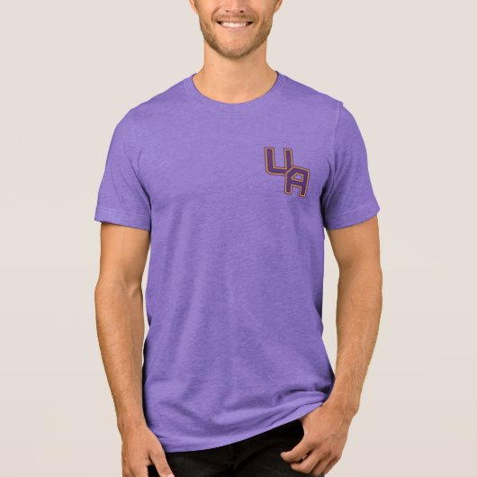 Universität Albany - Initials-Logo Tri-Blend Shirt (Vorderseite)
