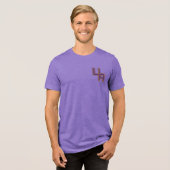 Universität Albany - Initials-Logo Tri-Blend Shirt (Vorderseite voll)