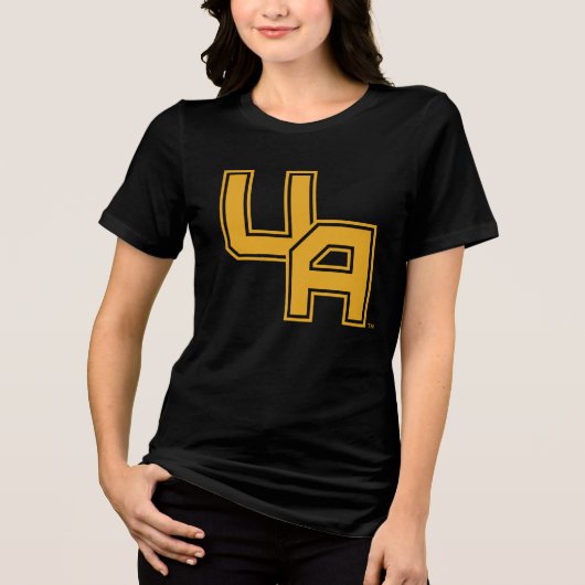 Universität Albany - Initials-Logo Tri-Blend Shirt (Vorderseite)