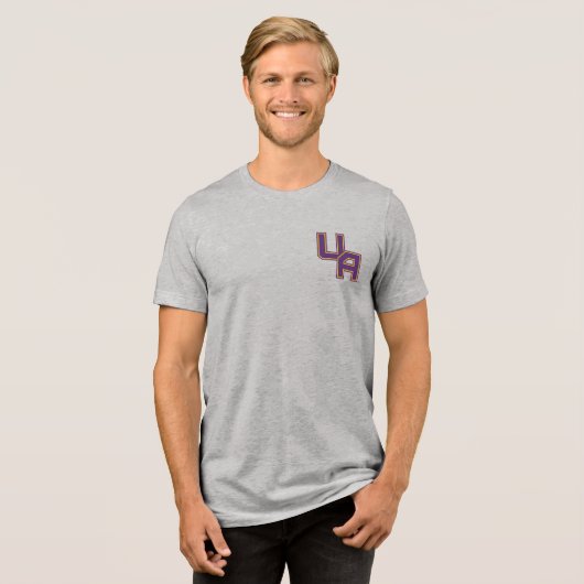 Universität Albany - Initials-Logo Tri-Blend Shirt (Vorderseite voll)