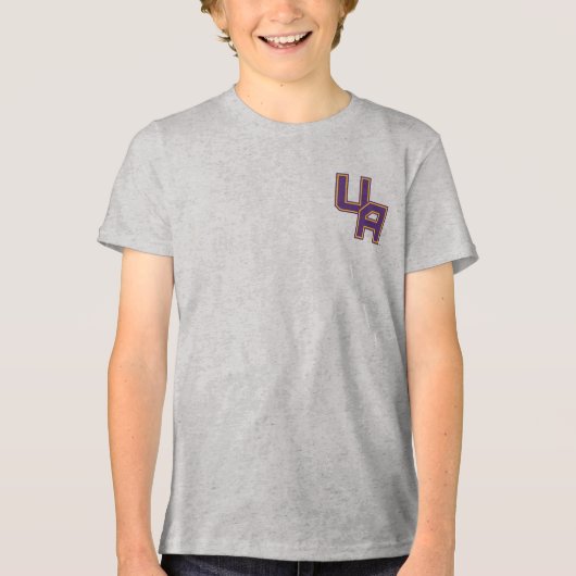 Universität Albany - Initials-Logo Tri-Blend Shirt (Vorderseite)
