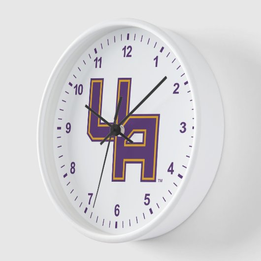 Universität Albany - Initials-Logo Uhr (Winkel)