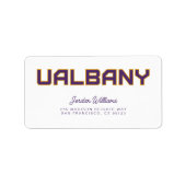 Universität Albany Wordmark Adressaufkleber (Vorne)
