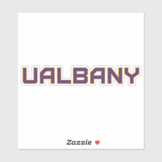 Universität Albany Wordmark Aufkleber (Blatt)