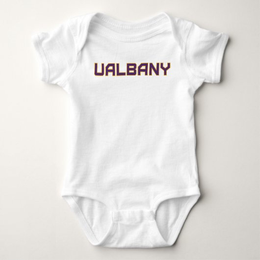Universität Albany Wordmark Baby Strampler (Vorderseite)