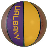 Universität Albany Wordmark Basketball (Vertikal)