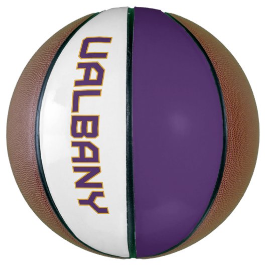 Universität Albany Wordmark Basketball (Vertikal)