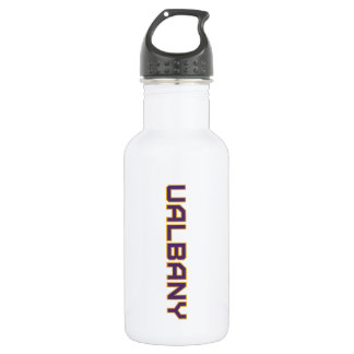 Universität Albany Wordmark Edelstahlflasche