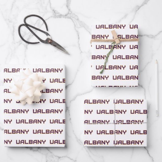Universität Albany Wordmark Geschenkpapier Set (Vorderseite)