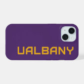 Universität Albany Wordmark iPhone 15 Hülle (Rückseite (Horizontal))