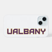 Universität Albany Wordmark iPhone 15 Hülle (Rückseite (Horizontal))