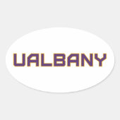 Universität Albany Wordmark Ovaler Aufkleber (Vorderseite)