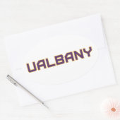 Universität Albany Wordmark Ovaler Aufkleber (Umschlag)
