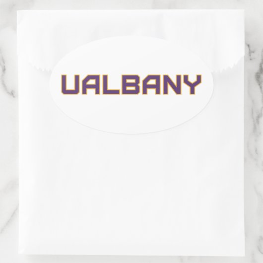 Universität Albany Wordmark Ovaler Aufkleber (Tasche)
