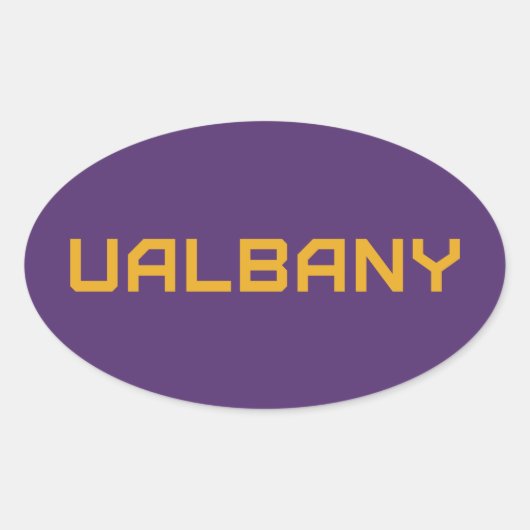 Universität Albany Wordmark Ovaler Aufkleber (Vorderseite)