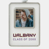 Universität Albany Wordmark Rahmen-Ornament Silber (Vorderseite)