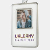 Universität Albany Wordmark Rahmen-Ornament Silber (Links)