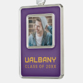 Universität Albany Wordmark Rahmen-Ornament Silber (Links)