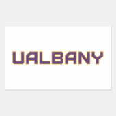 Universität Albany Wordmark Rechteckiger Aufkleber (Vorderseite)