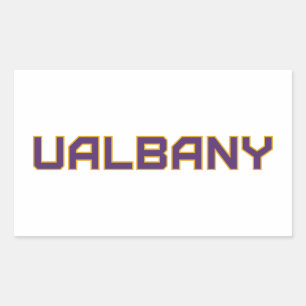 Universität Albany Wordmark Rechteckiger Aufkleber