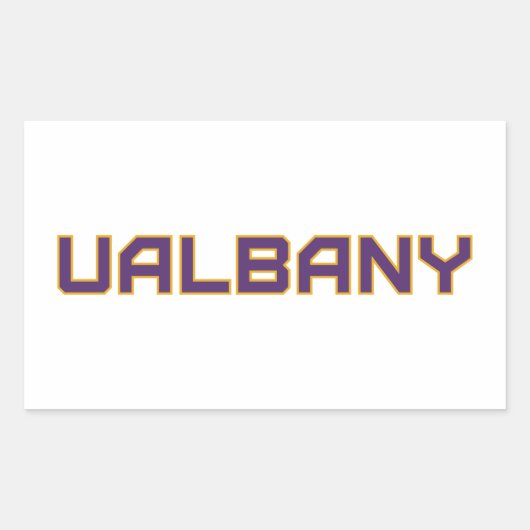 Universität Albany Wordmark Rechteckiger Aufkleber (Vorderseite)
