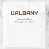 Universität Albany Wordmark Rechteckiger Aufkleber (Tasche)