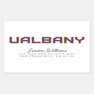 Universität Albany Wordmark Rechteckiger Aufkleber