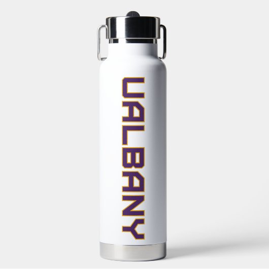 Universität Albany Wordmark Trinkflasche (Vorderseite)