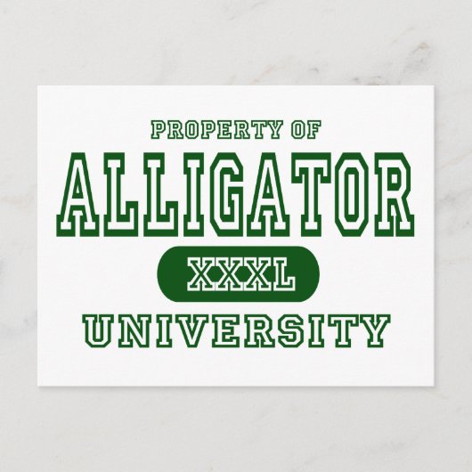 Universität Alligator Postkarte (Vorderseite)