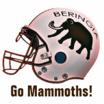 Universität Beringia Fußball<br><div class="desc">Eine Repräsentation der mythischen Universität von Beringia, die 2000 v. u. Z. ein ikonisches, primitives Maskottchen aus Wooly Mammoth auf einem Fußballhelm schuf, zusammen mit dem Text "BERINGIA". Es erscheint auch das benutzerdefinierte Textlesen "Go Mammoths!". Sie können sowohl die Schriftart- als auch die Textfarbe ändern. Beringia ist der Name, der...</div>