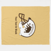Universität Beringia Fußball Fleecedecke (Vorderseite (Horizontal))