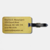 Universität Beringia Fußball Gepäckanhänger (Rückseite horizontal)