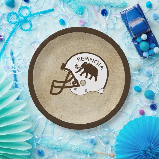 Universität Beringia Fußball Helmet Pappteller (Party)