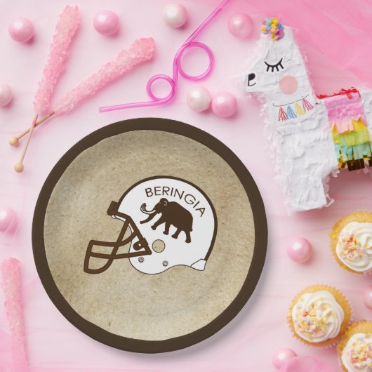 Universität Beringia Fußball Helmet Pappteller (Party)