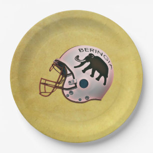 Universität Beringia Fußball Helmet Pappteller