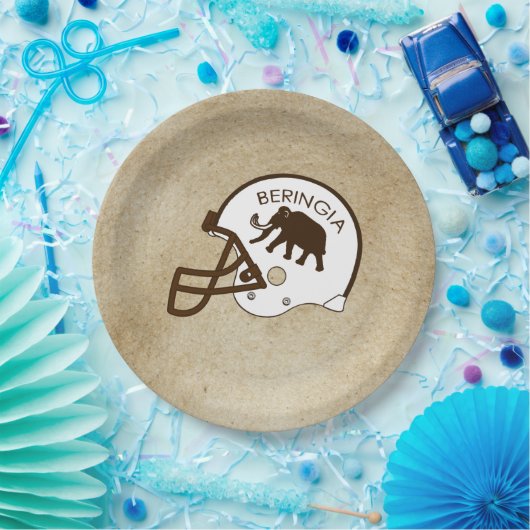 Universität Beringia Fußball Helmet Pappteller (Party)