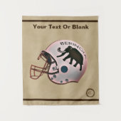 Universität Beringia Fußball Helmet Wandteppich (Vorderseite)