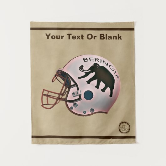 Universität Beringia Fußball Helmet Wandteppich (Vorderseite)