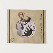 Universität Beringia Fußball Helmet Wandteppich (Vorderseite (Horizontal))