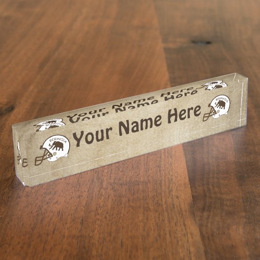 Universität Beringia Fußball Namensplakette (Seite)