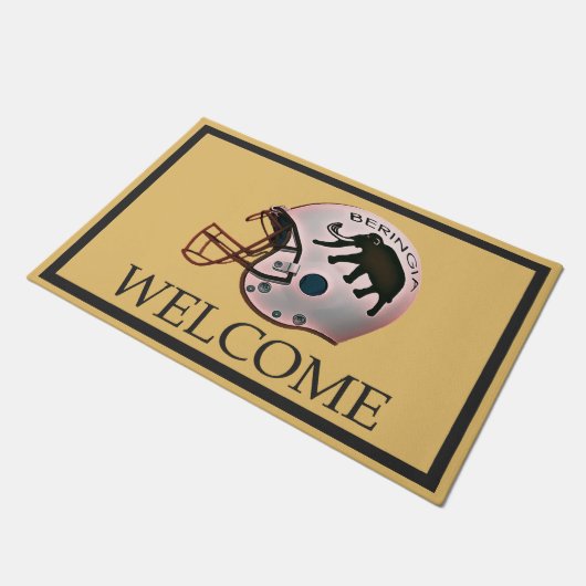 Universität Beringia Fußball - Willkommen Fußmatte (Schrägansicht)