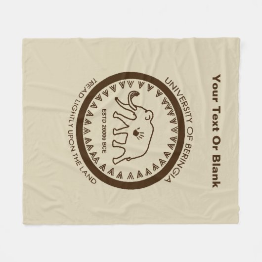 Universität Beringia Mammoth Fleecedecke (Vorderseite (Horizontal))