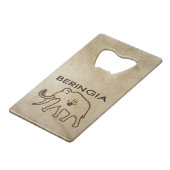 Universität Beringia Mammoth Kreditkartenflaschenöffner (Vorderseite Schrägansicht)