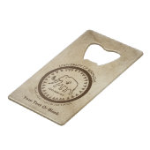 Universität Beringia Mammoth Kreditkartenflaschenöffner (Rückseite Schrägansicht)