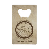 Universität Beringia Mammoth Kreditkartenflaschenöffner (Rückseite)