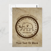 Universität Beringia Mammoth Postkarte (Vorne/Hinten)