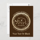 Universität Beringia Mammoth Postkarte (Vorne/Hinten)
